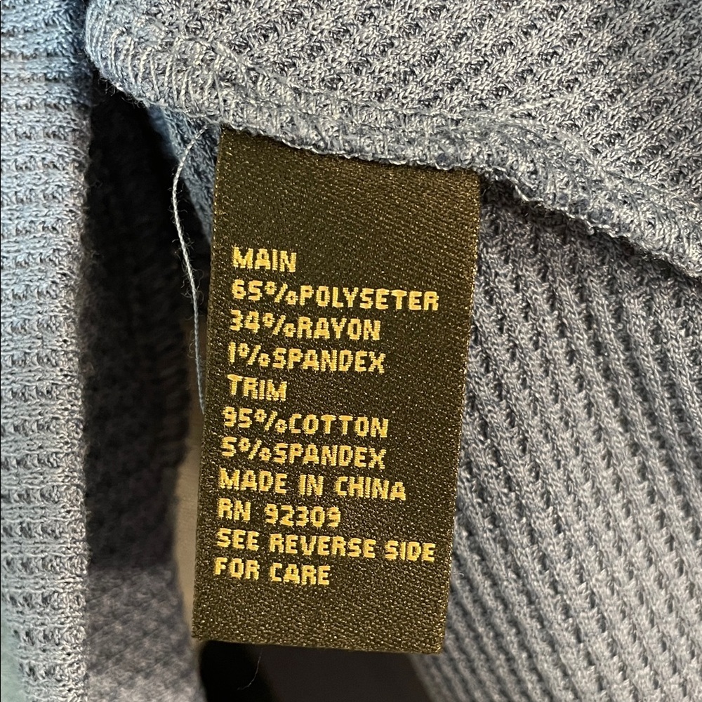 NWT. DG2 by Diane Gilman Blue Zip-Up Two-Tone Hoodie. 2X. - Picture 6 of 10